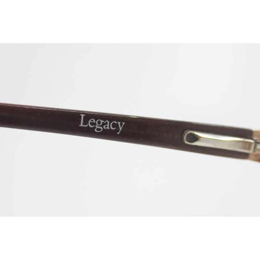 Legacy WM 5100 Eyeglasses Brown Gold Oval Frames 49-16-135 Filigree Temples